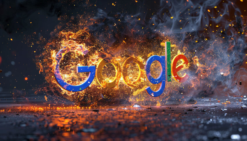 Firey Google Logo